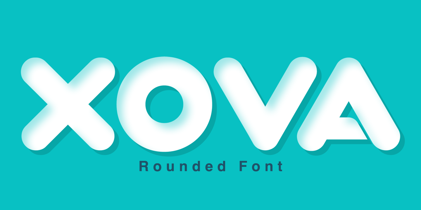 Xova Rounded Font preview